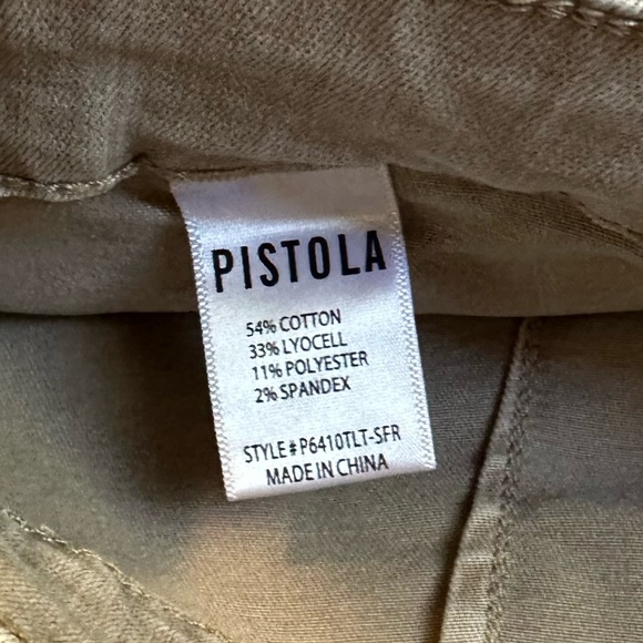 Pistola High Rise Pocket Front Khaki Tan Flare Jeans Size 31 - Picture 5 of 6